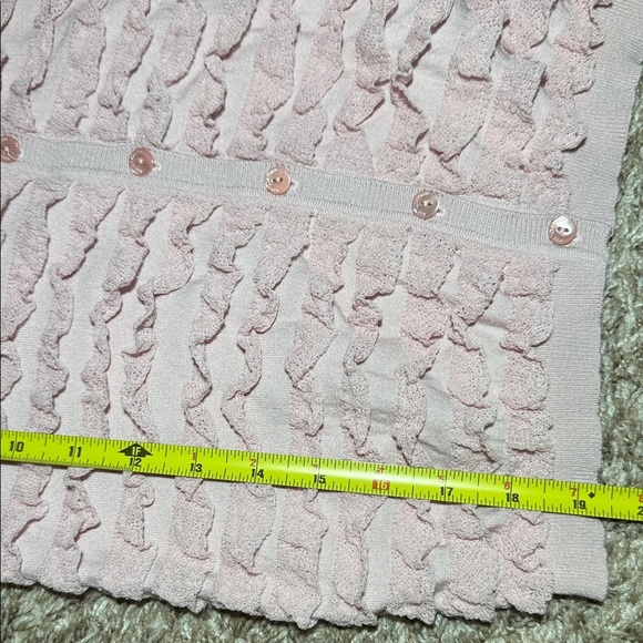 Red VALENTINO Ruffle front Sweater Cardigan - Picture 5 of 6